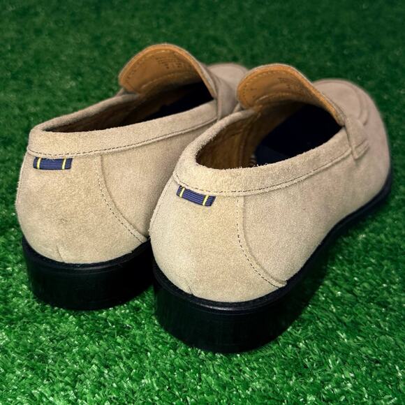 Brooks Brothers Beige Suede Penny Loafers